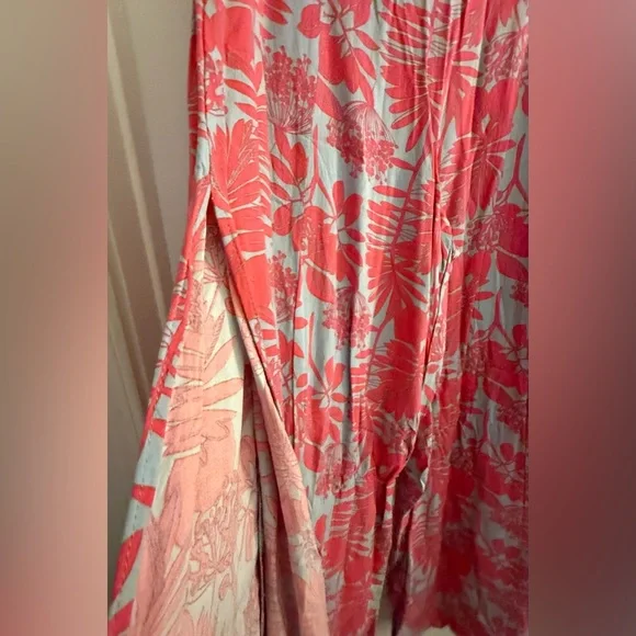 Kendall & Kylie Floral Pink and Gray Maxi Pants - Picture 3 of 5